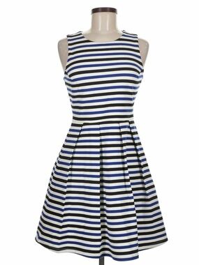 Felicity & Coco Striped Fit and Flare Dress, Like-New Condition